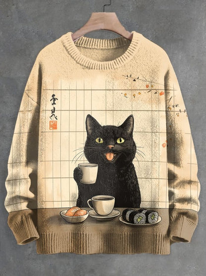 2026 Autumn and Winter New Cross-Border Sweatshirt 3D Digital Printing Men's Autumn Trendy Imitation Sweater Round Neck Sweatshirt