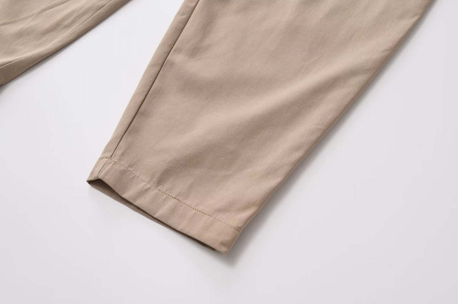 New Solid Color With Belt Casual Trousers