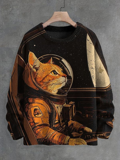 2026 Autumn and Winter New Cross-Border Sweatshirt 3D Digital Printing Men's Autumn Trendy Imitation Sweater Round Neck Sweatshirt