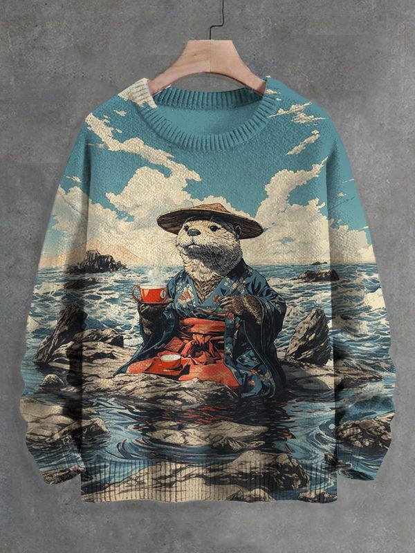 2026 Autumn and Winter New Cross-Border Sweatshirt 3D Digital Printing Men's Autumn Trendy Imitation Sweater Round Neck Sweatshirt