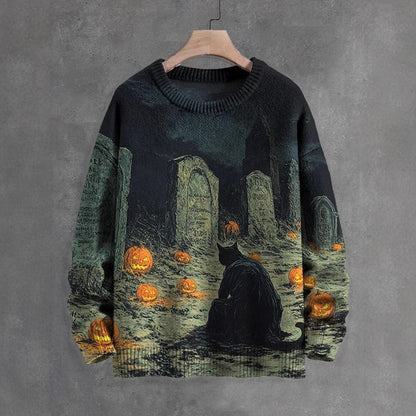 2026 Autumn and Winter New Cross-Border Sweatshirt 3D Digital Printing Men's Autumn Trendy Imitation Sweater Round Neck Sweatshirt