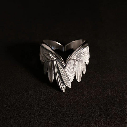 The Guardian Angel Wing Adjustable Ring