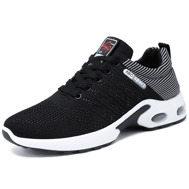 Shoes Men's Spring And Autumn New Breathable Air Cushion Running Shoes TEMU Cross-border Leisure Light Soft Bottom Sneaker Men's