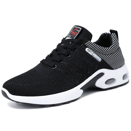 Shoes Men's Spring And Autumn New Breathable Air Cushion Running Shoes TEMU Cross-border Leisure Light Soft Bottom Sneaker Men's