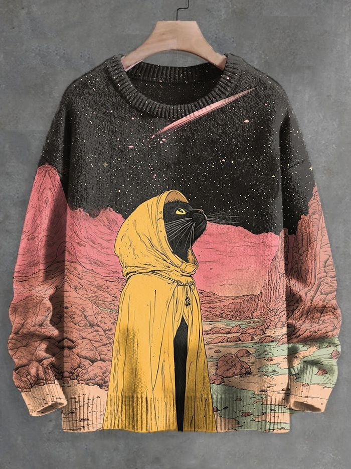 2026 Autumn and Winter New Cross-Border Sweatshirt 3D Digital Printing Men's Autumn Trendy Imitation Sweater Round Neck Sweatshirt