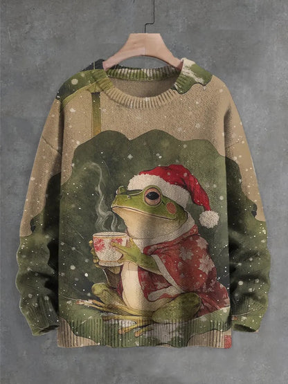 2026 Autumn and Winter New Cross-Border Sweatshirt 3D Digital Printing Men's Autumn Trendy Imitation Sweater Round Neck Sweatshirt