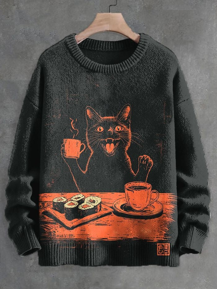 2026 Autumn and Winter New Cross-Border Sweatshirt 3D Digital Printing Men's Autumn Trendy Imitation Sweater Round Neck Sweatshirt