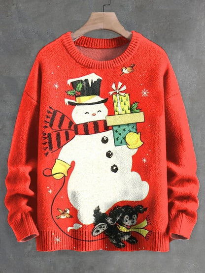 2026 Autumn and Winter New Cross-Border Sweatshirt 3D Digital Printing Men's Autumn Trendy Imitation Sweater Round Neck Sweatshirt