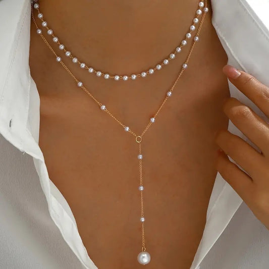 The Audrey Layered Pearl Necklace