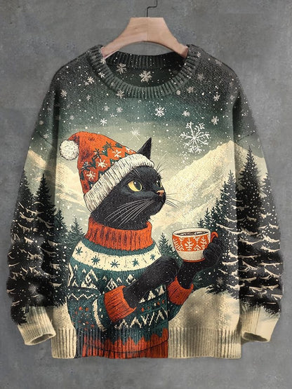 2026 Autumn and Winter New Cross-Border Sweatshirt 3D Digital Printing Men's Autumn Trendy Imitation Sweater Round Neck Sweatshirt