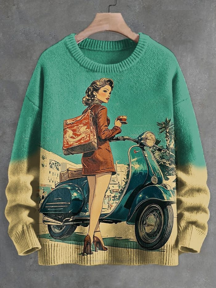 2026 Autumn and Winter New Cross-Border Sweatshirt 3D Digital Printing Men's Autumn Trendy Imitation Sweater Round Neck Sweatshirt