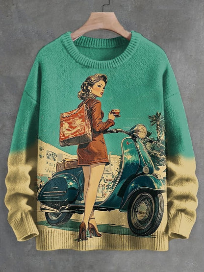 2026 Autumn and Winter New Cross-Border Sweatshirt 3D Digital Printing Men's Autumn Trendy Imitation Sweater Round Neck Sweatshirt