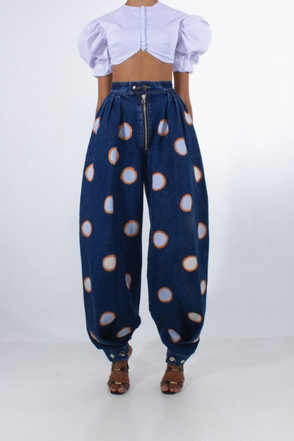 The 'Urban-Edge' High-Rise Tie-Hem Baggy Jeans