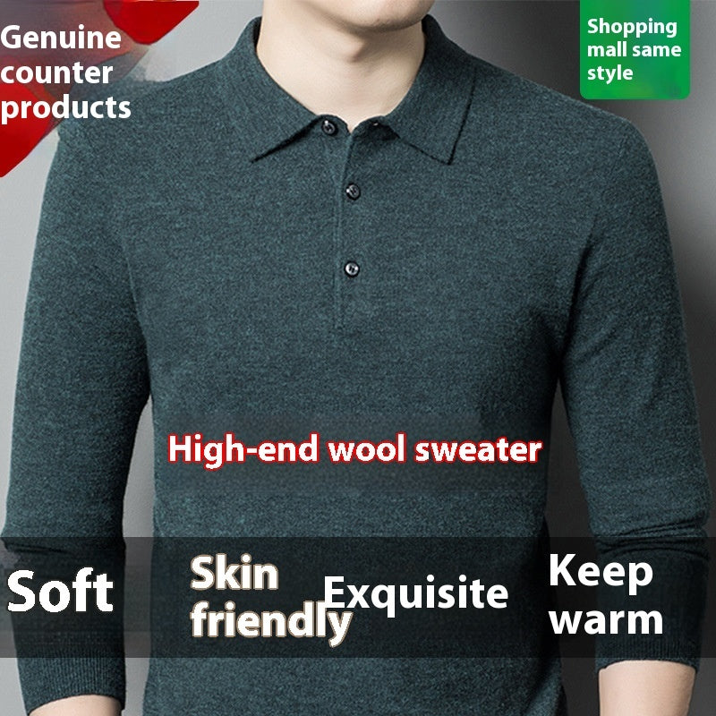 The 'Legacy' Warm Knitted Long-Sleeve Polo