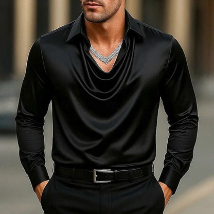 The 'Modern-Classic' Solid Cuban Collar Shirt