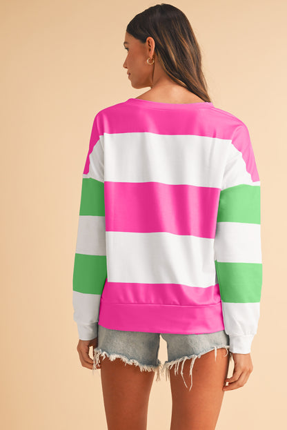 Women’s Pastel Colorblock Long Sleeve Top