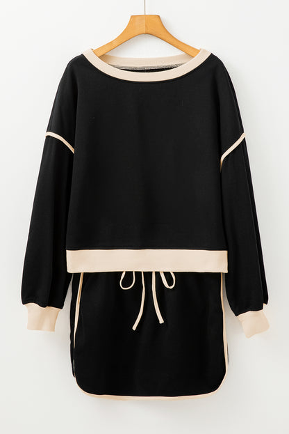 The 'Court' Contrast Trim & Lace-Up Skort Set