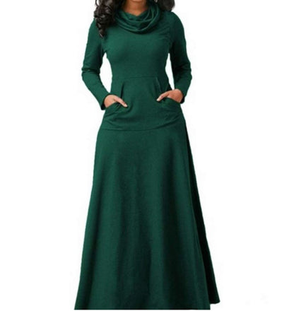 The 'Willow' Scarf-Neck Paneled Swing Dress