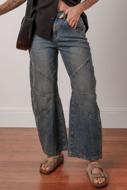 The 'Vogue' Criss-Cross High-Waist Straight Jeans
