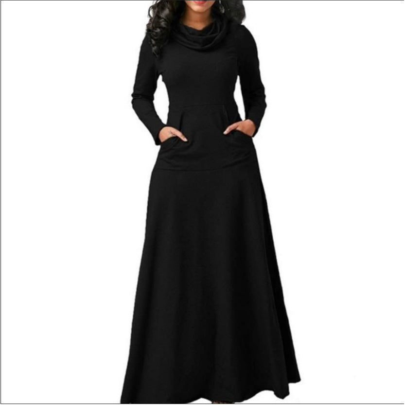 The 'Willow' Scarf-Neck Paneled Swing Dress