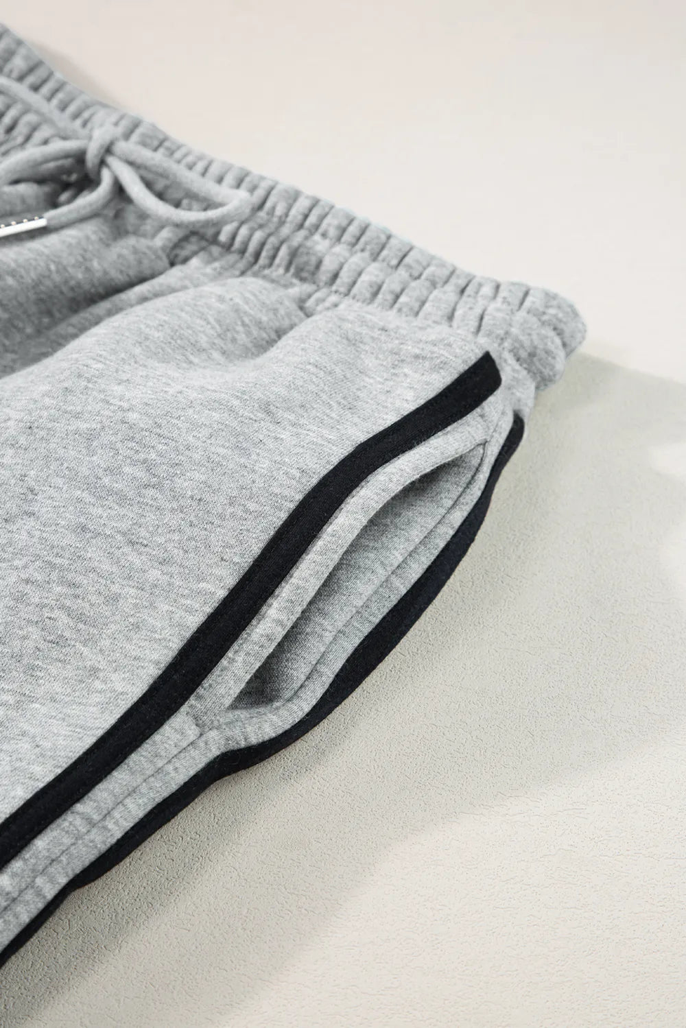 Breathable fabric of the activewear set with close-up texture

