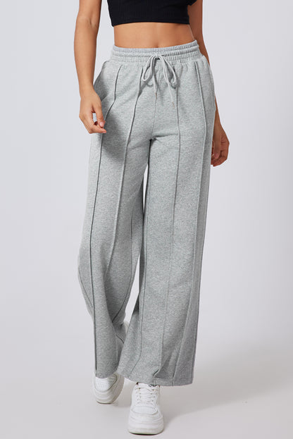 The 'Onyx' Seamed Wide-Leg Sweatpants