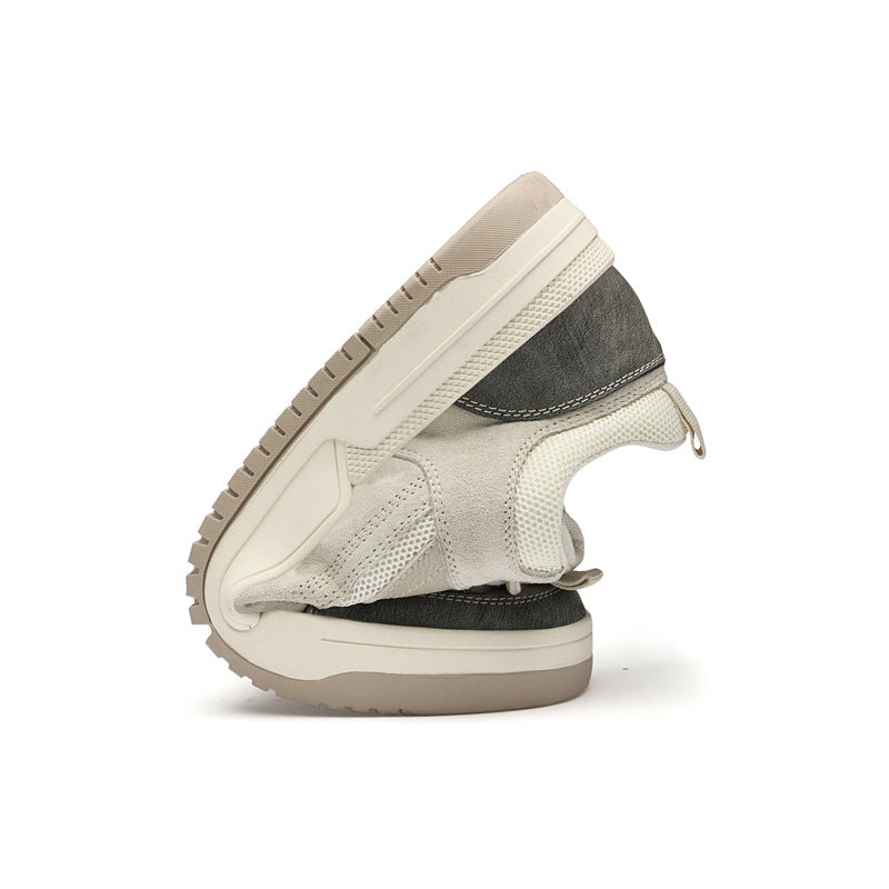 The 'Urban-Glide' Mesh & Suede Low-Top Sneakers