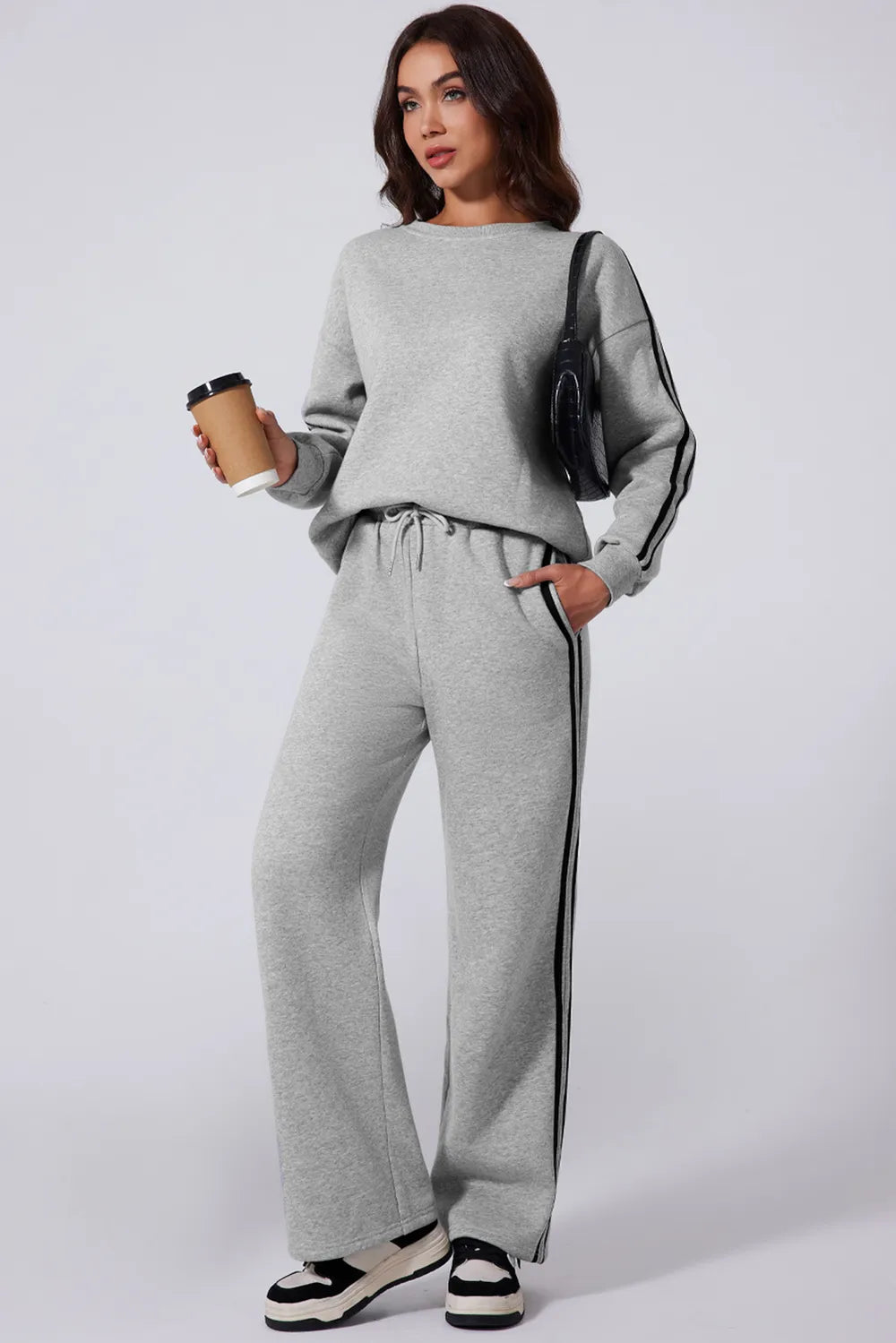 Active set laid flat with clear view of top and pants

