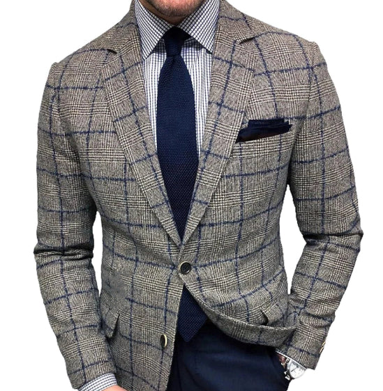 The 'Venture' Patterned Two-Button Casual Blazer