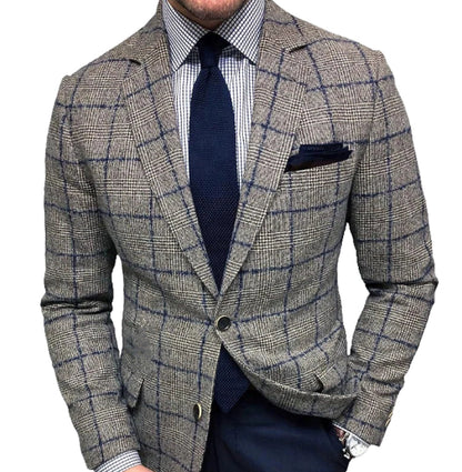 The 'Venture' Patterned Two-Button Casual Blazer