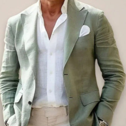 The 'Venture' Patterned Two-Button Casual Blazer