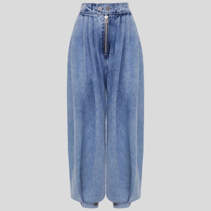 The 'Urban-Edge' High-Rise Tie-Hem Baggy Jeans