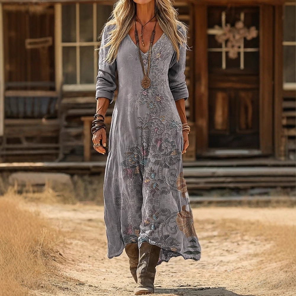 The 'Canvas' Vivid Digital Print Elegant Dress