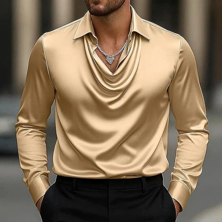 The 'Modern-Classic' Solid Cuban Collar Shirt