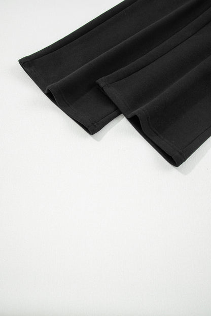 Black Leopard Drawstring Winter Fleece Pants