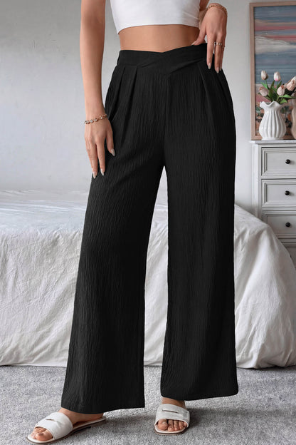 Women’s High Waist Wide Leg Black Pants