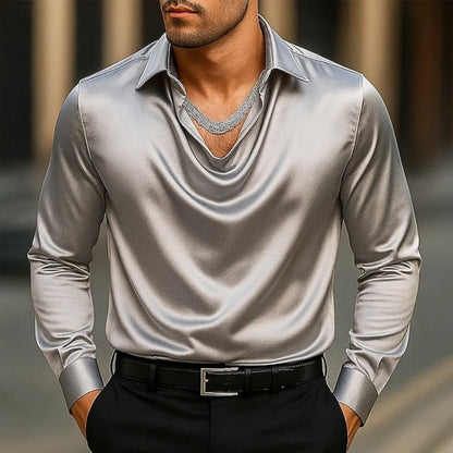 The 'Modern-Classic' Solid Cuban Collar Shirt