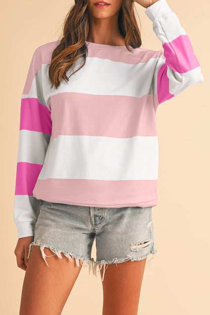 Women’s Pastel Colorblock Long Sleeve Top
