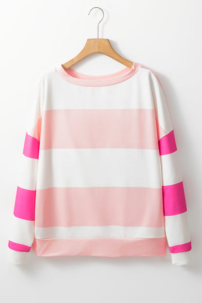 Women’s Pastel Colorblock Long Sleeve Top