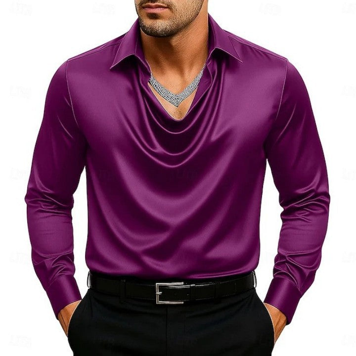 The 'Modern-Classic' Solid Cuban Collar Shirt
