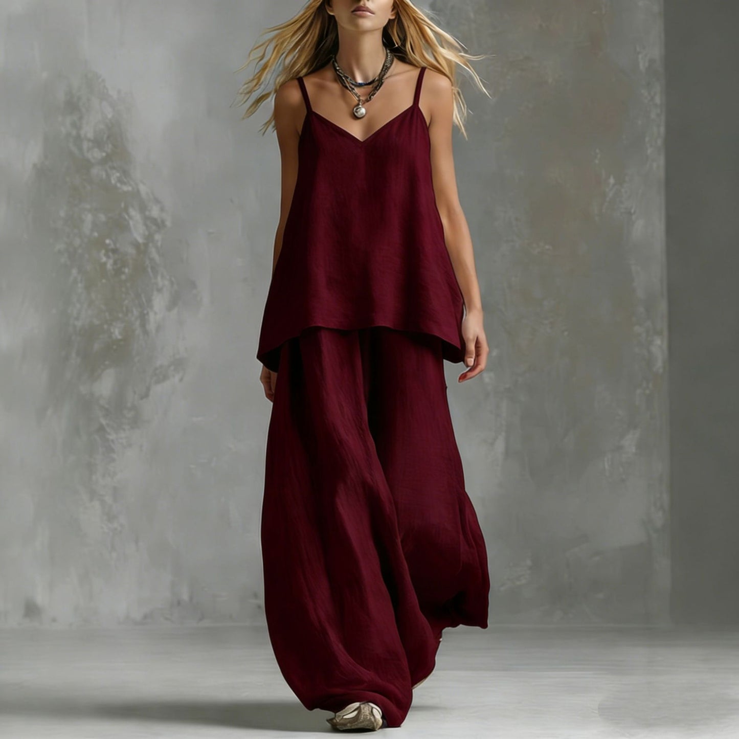 The 'Jungle-Escape' Tropical Wide-Leg Co-ord