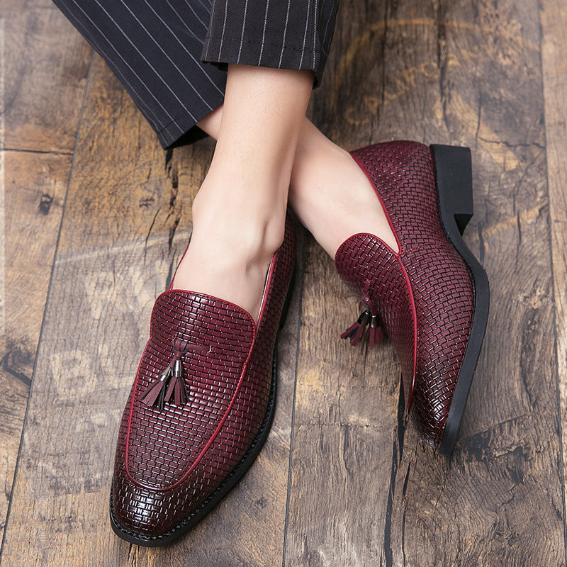 The 'Vantage' Pointed-Toe Leather Loafers