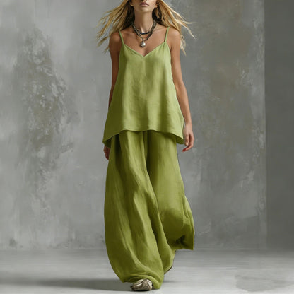The 'Jungle-Escape' Tropical Wide-Leg Co-ord