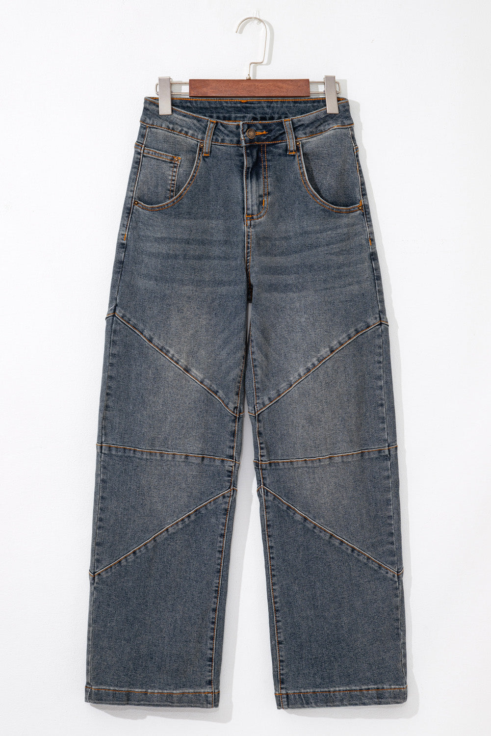 The 'Vogue' Criss-Cross High-Waist Straight Jeans