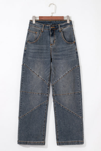 The 'Vogue' Criss-Cross High-Waist Straight Jeans