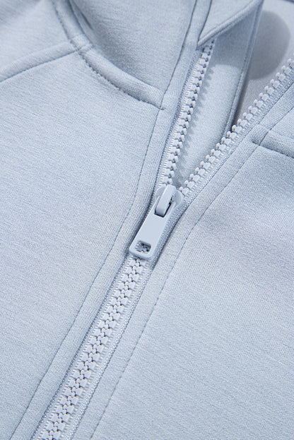 Jet Stream Half Zip Thumbhole Sleeve Hoodie Active Pants 2pcs Outfit