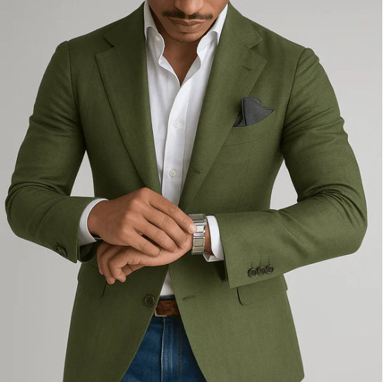 The 'Heritage' Single-Breasted Plaid Blazer