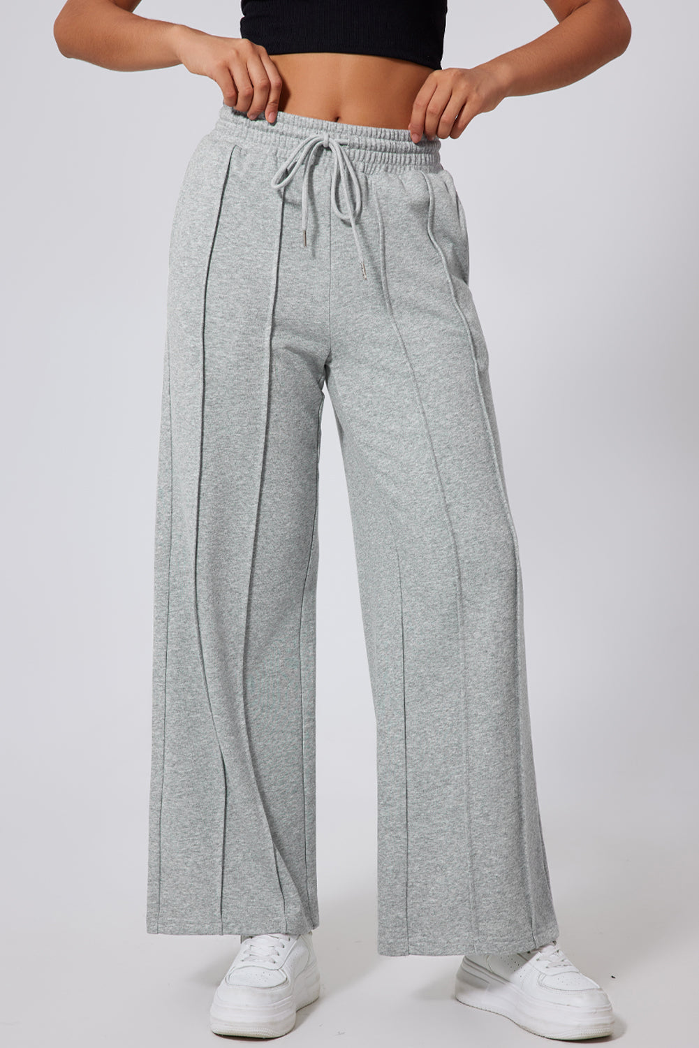 The 'Onyx' Seamed Wide-Leg Sweatpants