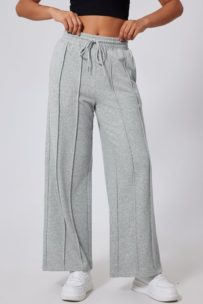 The 'Onyx' Seamed Wide-Leg Sweatpants