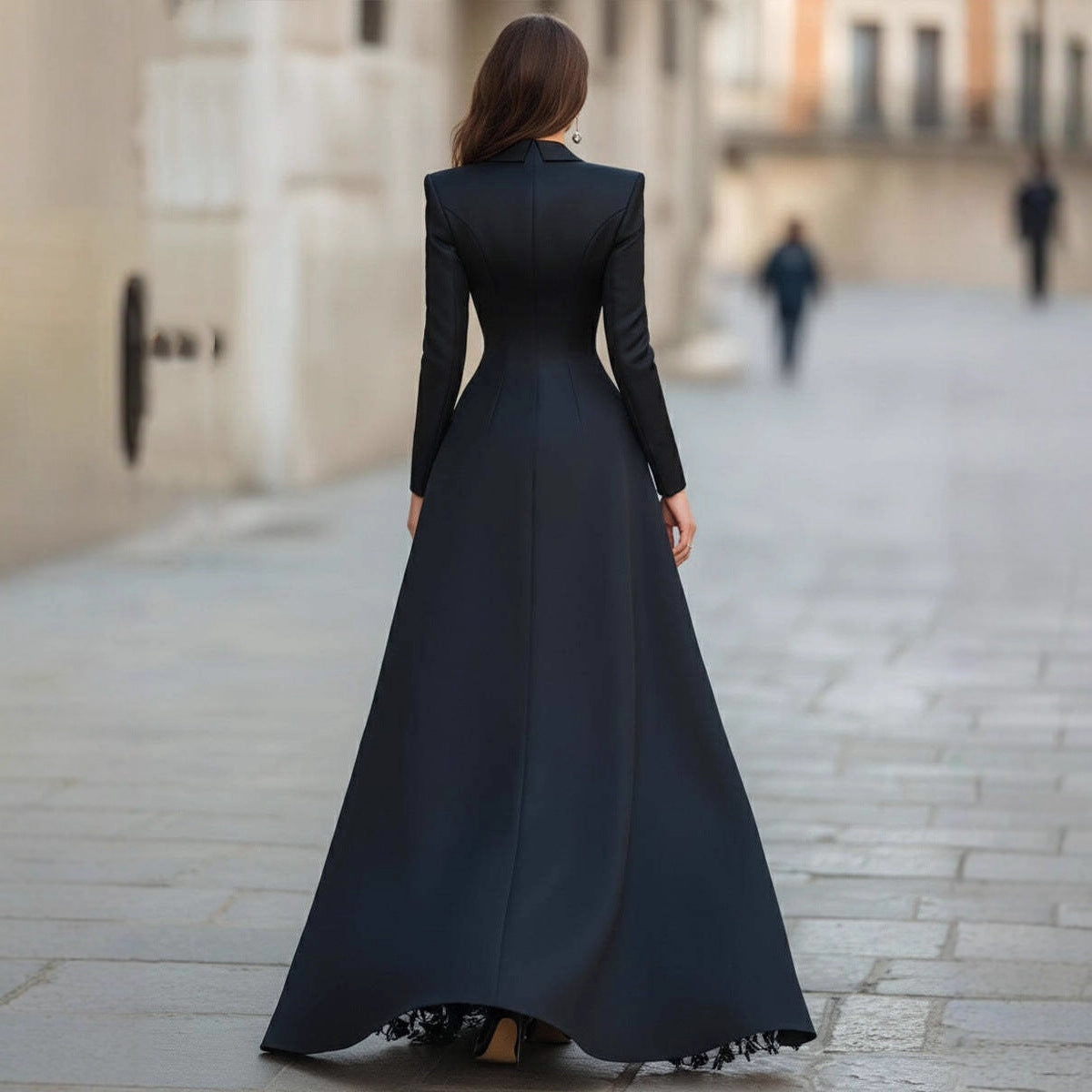 The 'Tailored-Romance' Lace-Paneled Blazer Dress